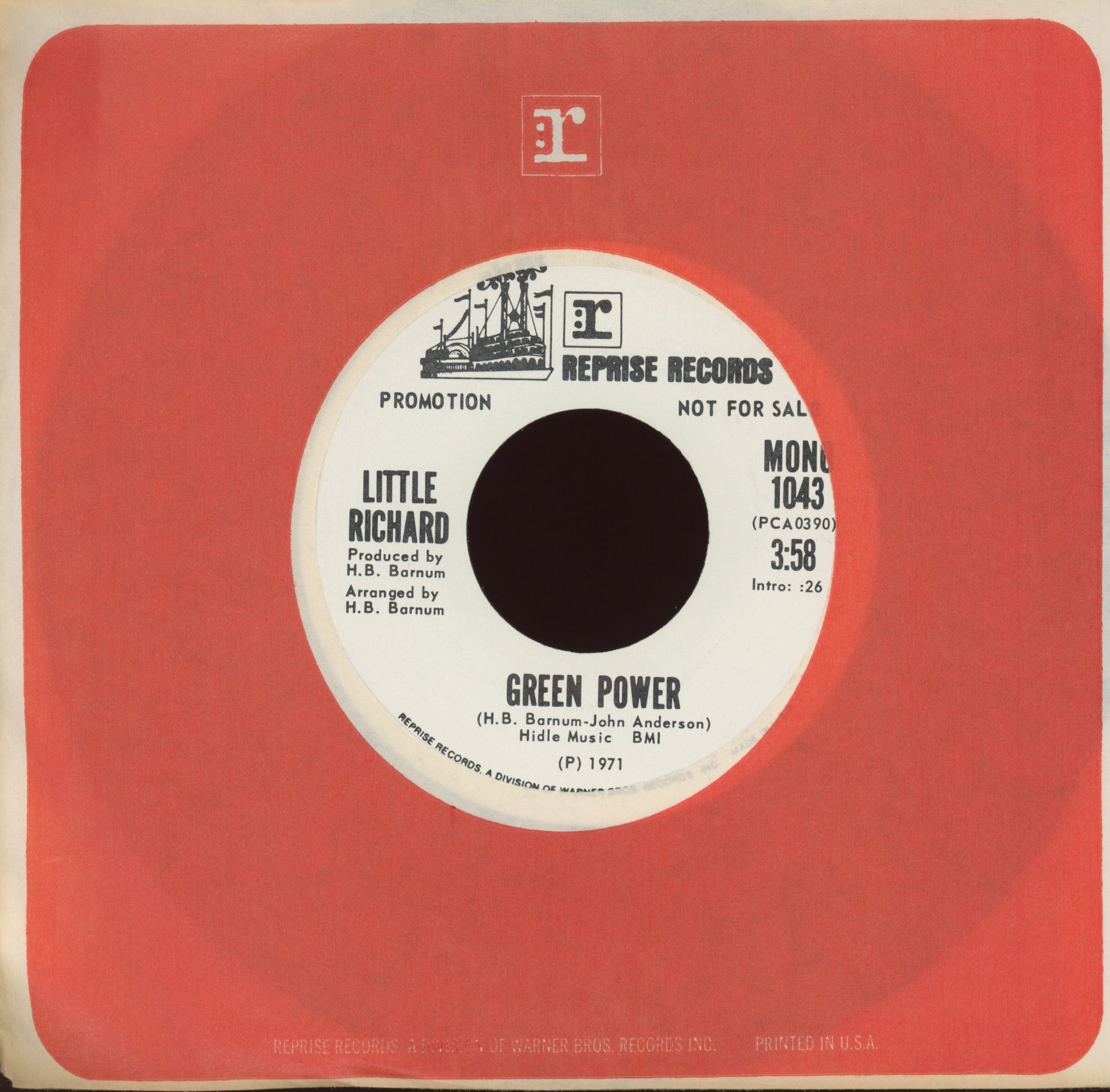Little Richard - Green Power on Reprise Promo