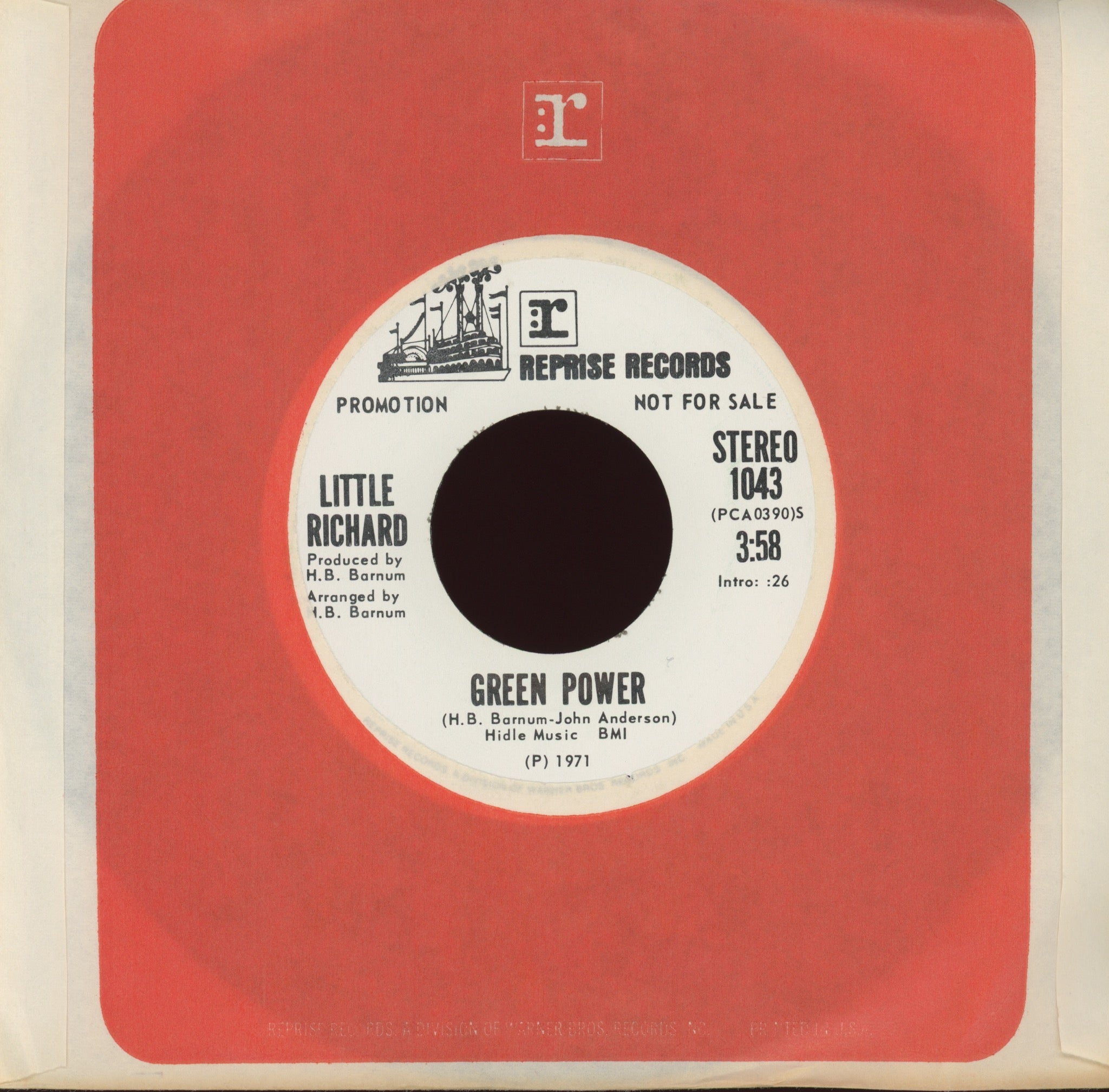 Little Richard - Green Power on Reprise Promo
