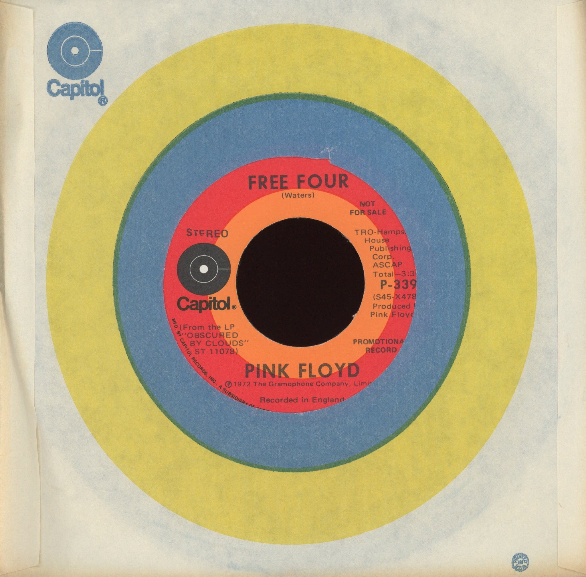 Pink Floyd - Free Four on Capitol Promo