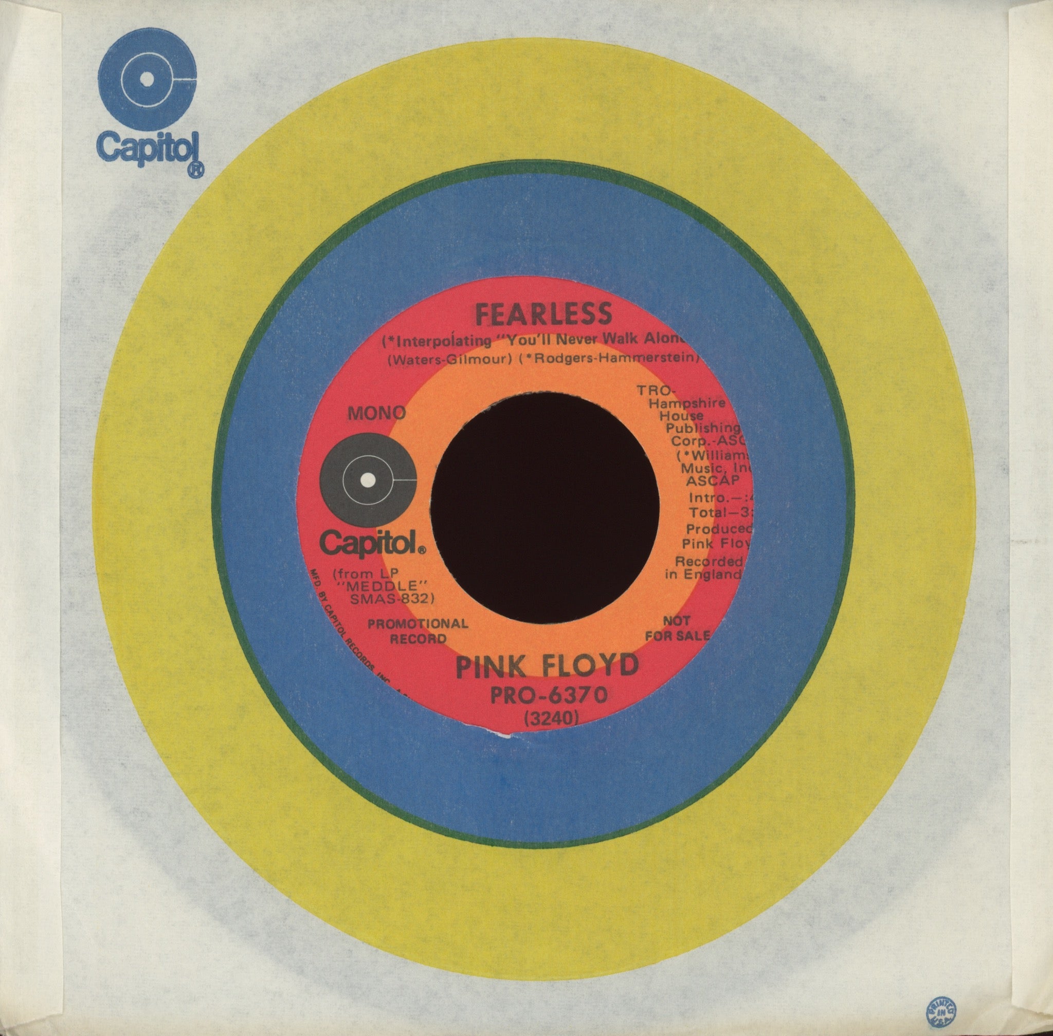 Pink Floyd - One Of These Days on Capitol Promo
