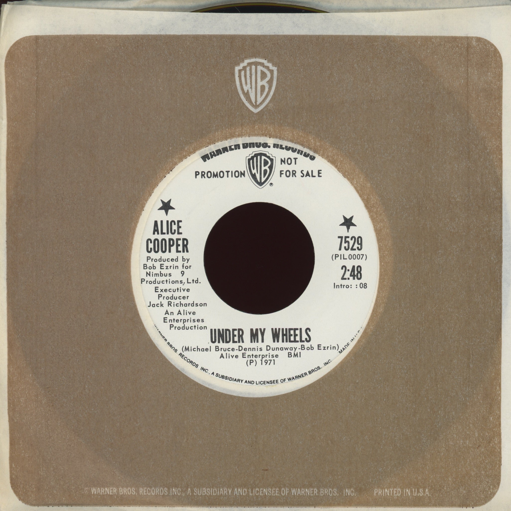 Alice Cooper - Under My Wheels on WB Promo