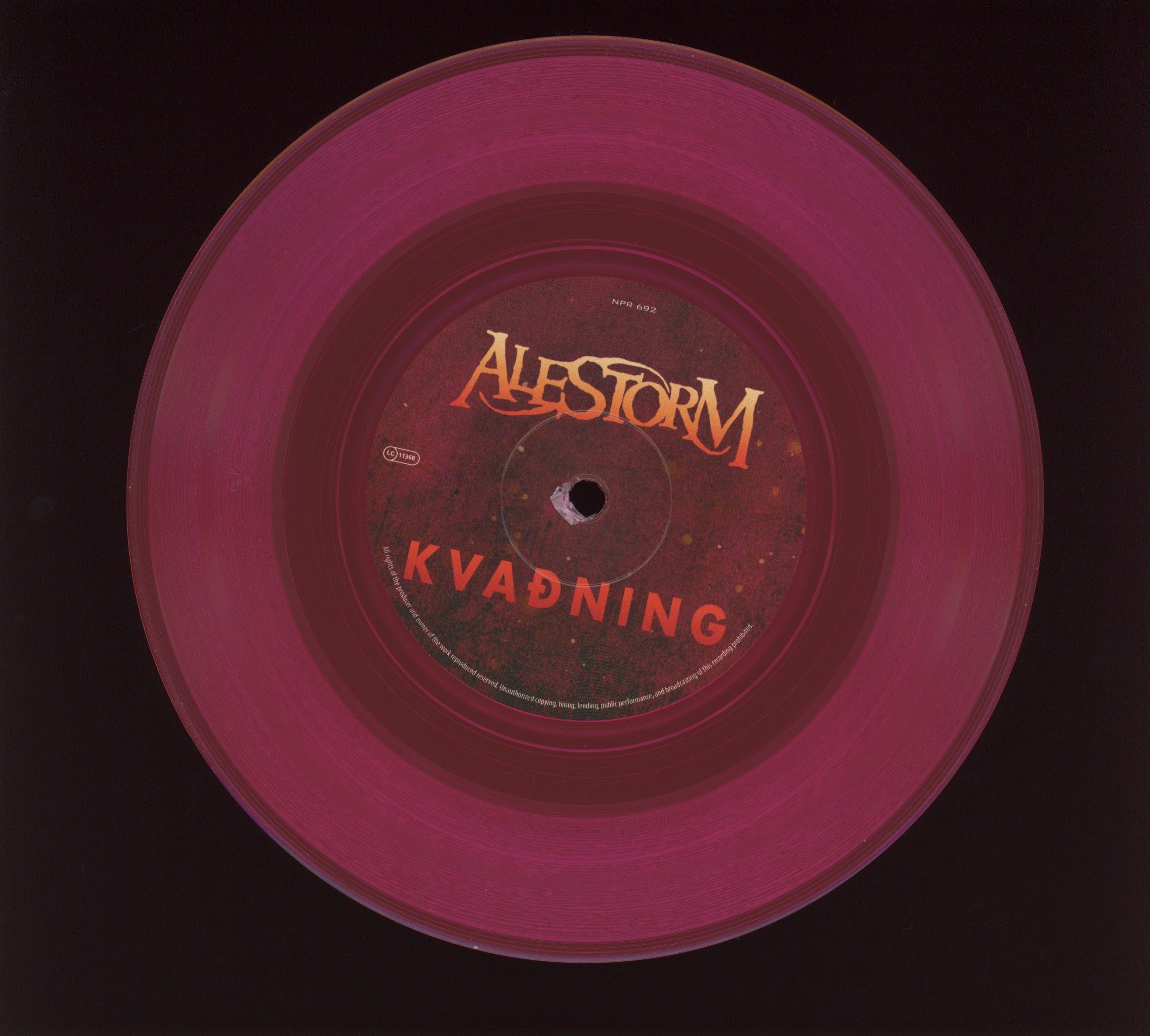 Skálmöld - Skálstorm (Drink - Kvaðning) on Napalm Pink Vinyl Split 7" Austrian Pressing