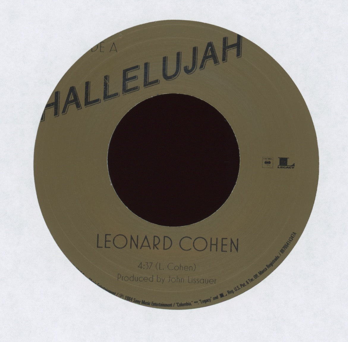 Leonard Cohen - Hallelujah on Columbia Limited Numbered