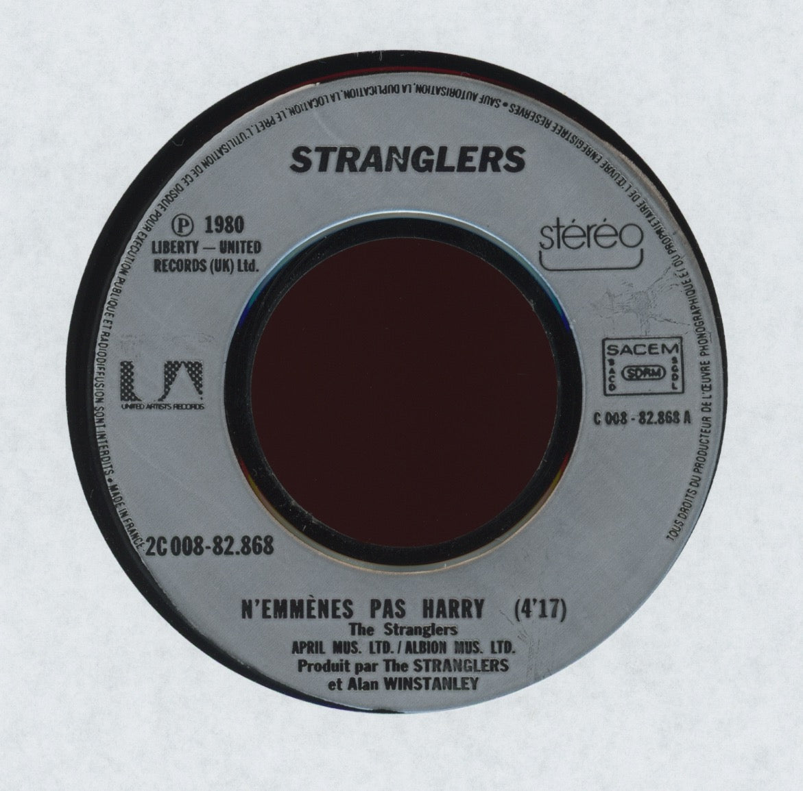 The Stranglers - N’emmènes Pas Harry on UA French Pressing