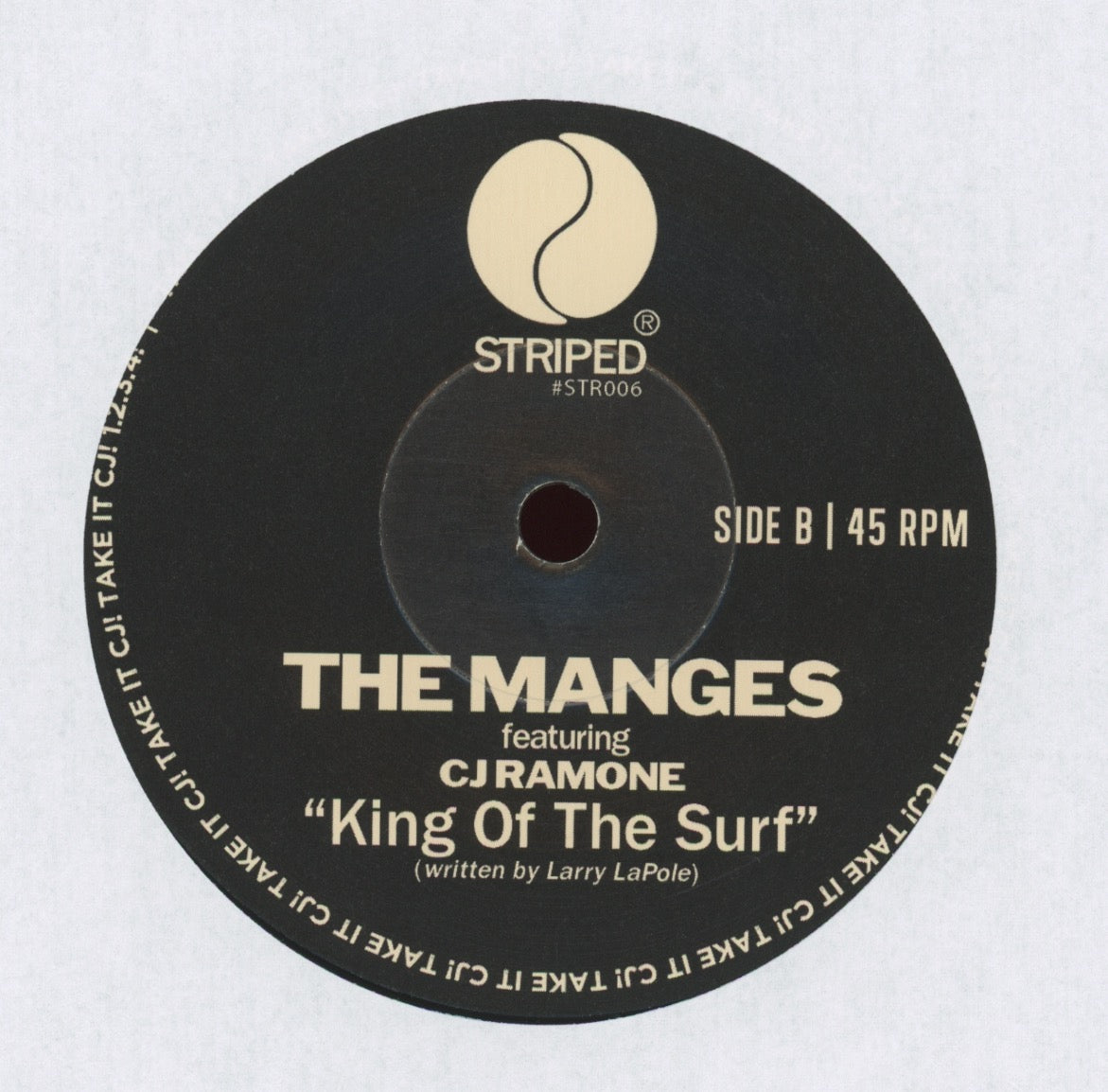 C.J. Ramone featuring The Manges- Surfer Girl / King Of The Surf on Striped Italian Press