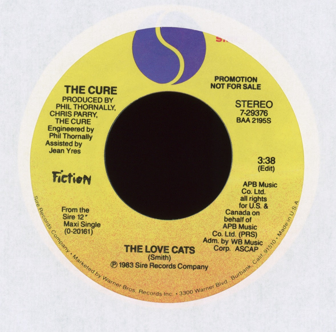 The Cure - The Love Cats on Sire Promo