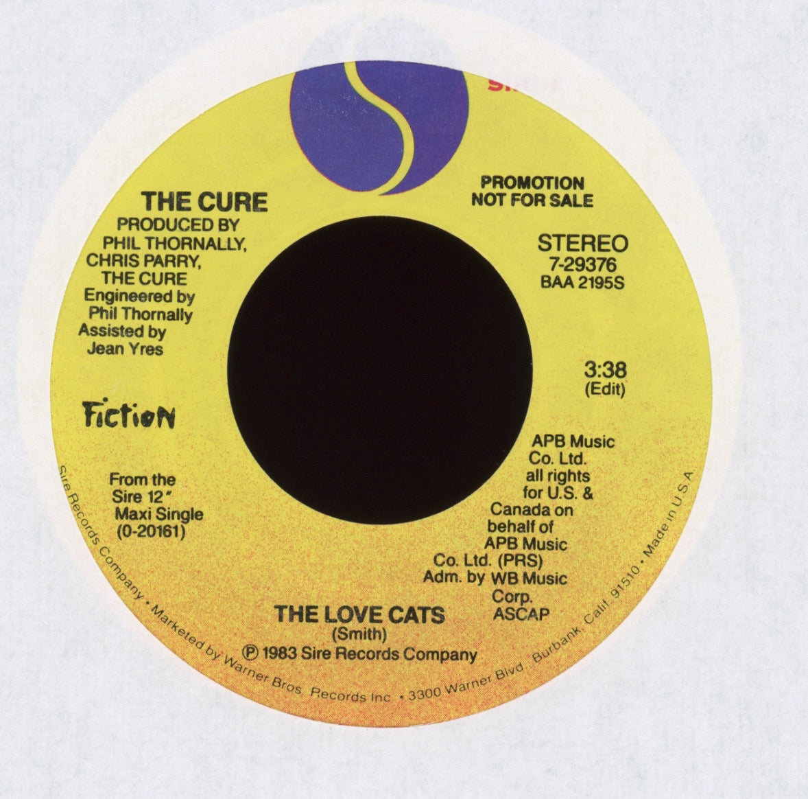 The Cure - The Love Cats on Sire Promo