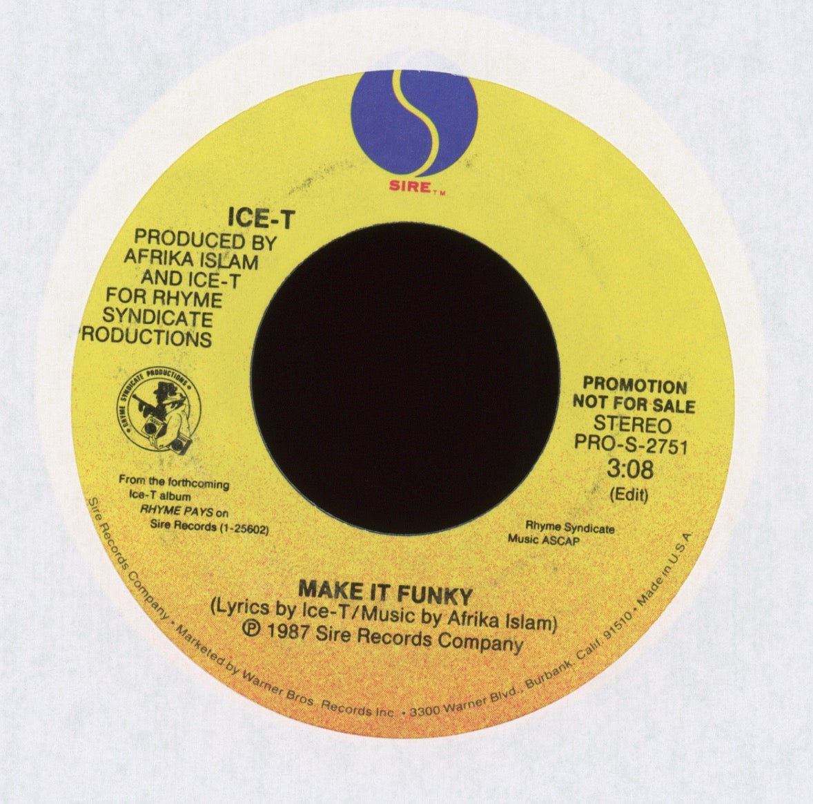Ice-T - Make It Funky on Sire Promo