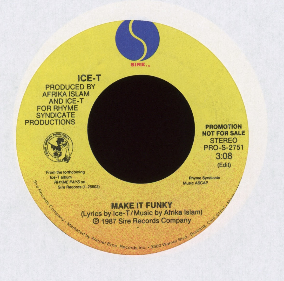 Ice-T - Make It Funky on Sire Promo