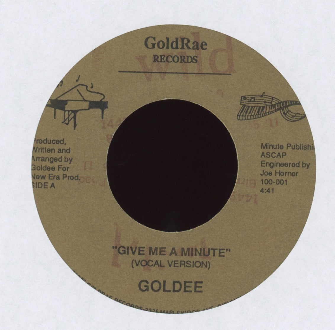 Goldee - Give Me A Minute on GoldRae