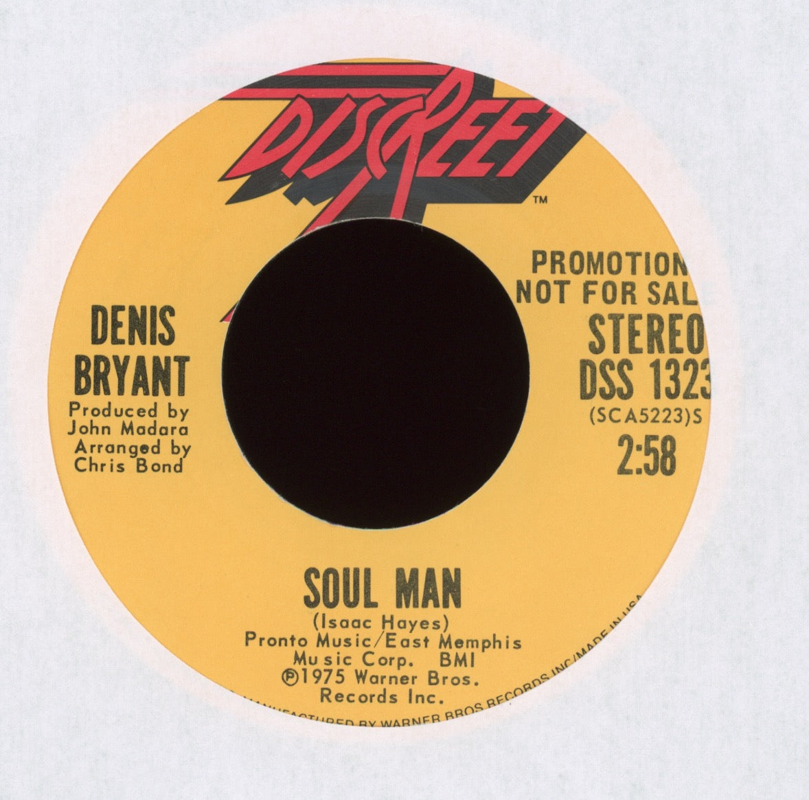 Dennis Bryant - Soul Man on Discreet Promo