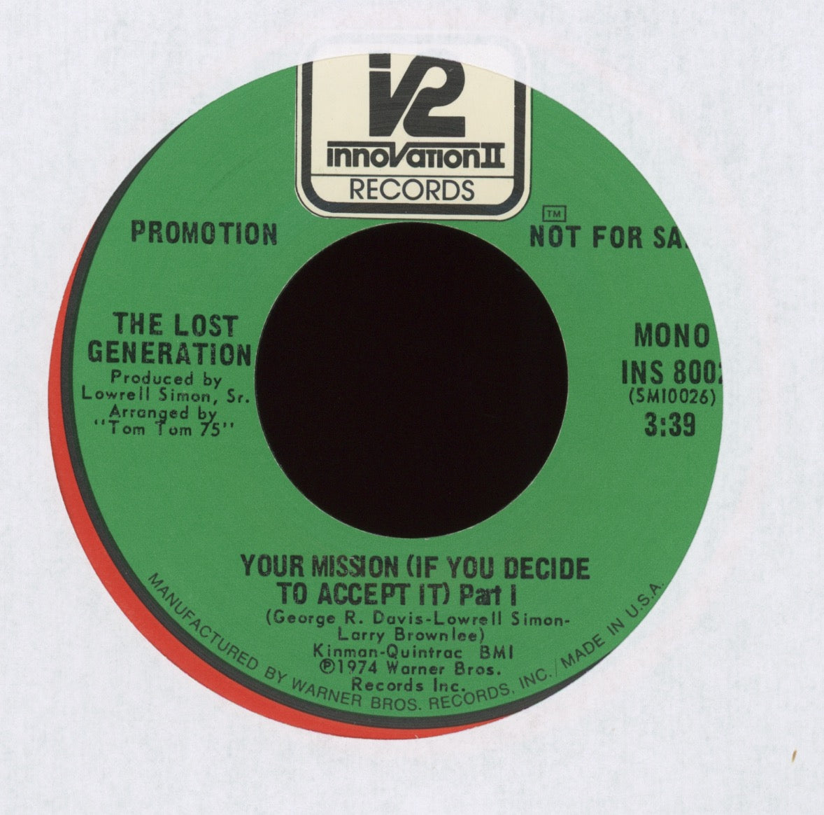 The Lost Generation - Your Mission (If You Decide To Accept It) on Innovation II Promo