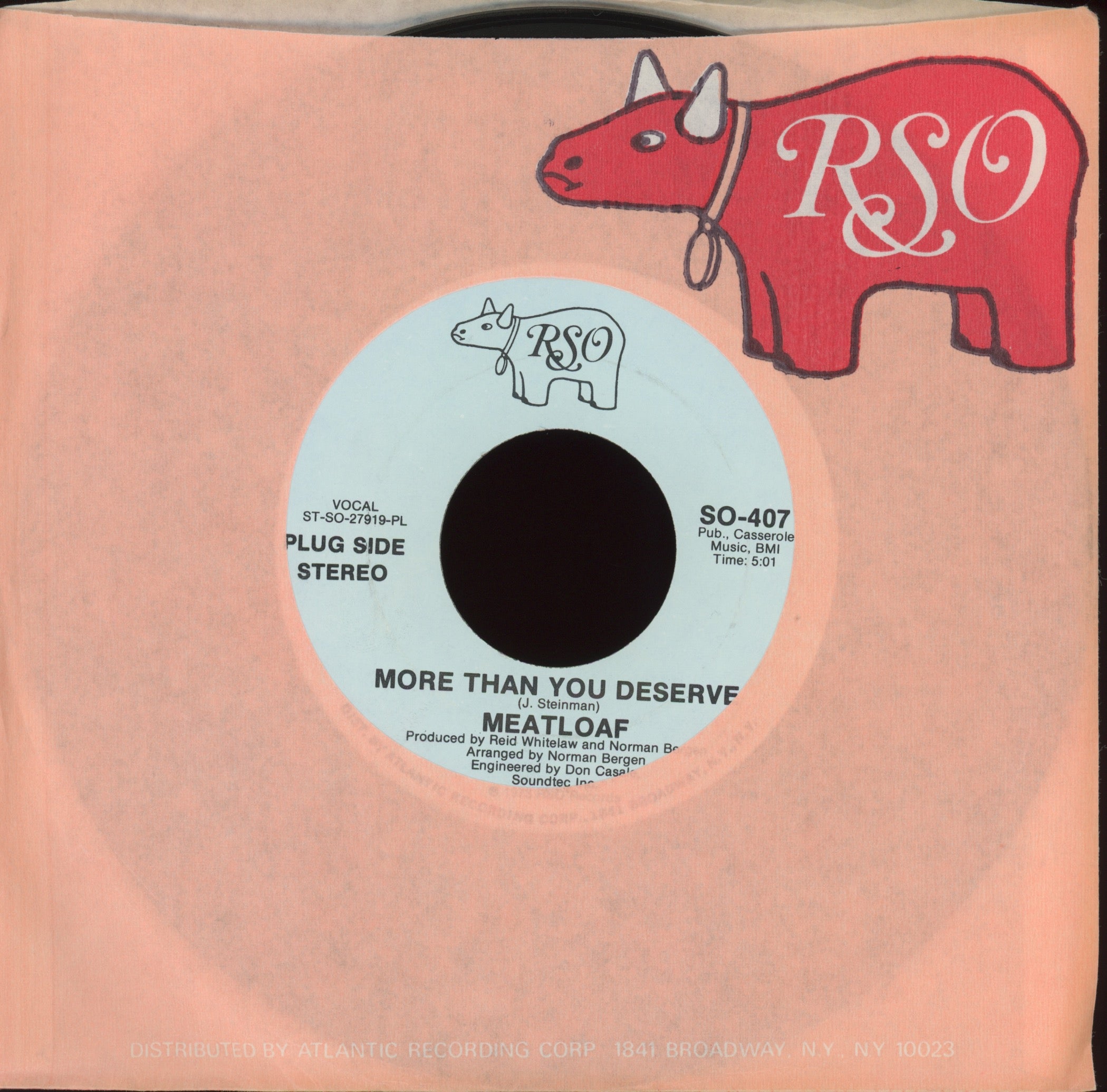 Meat Loaf - More Than You Deserve on RSO Promo