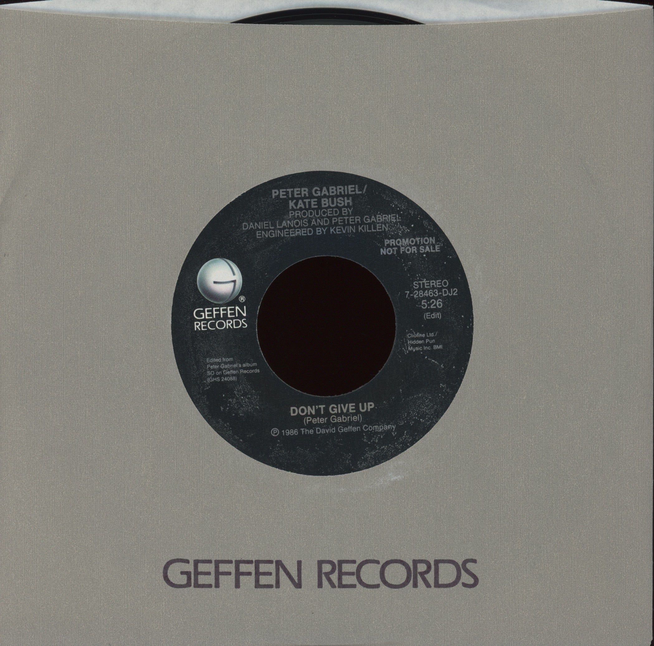 Peter Gabriel - Don't Give Up on Geffen Promo