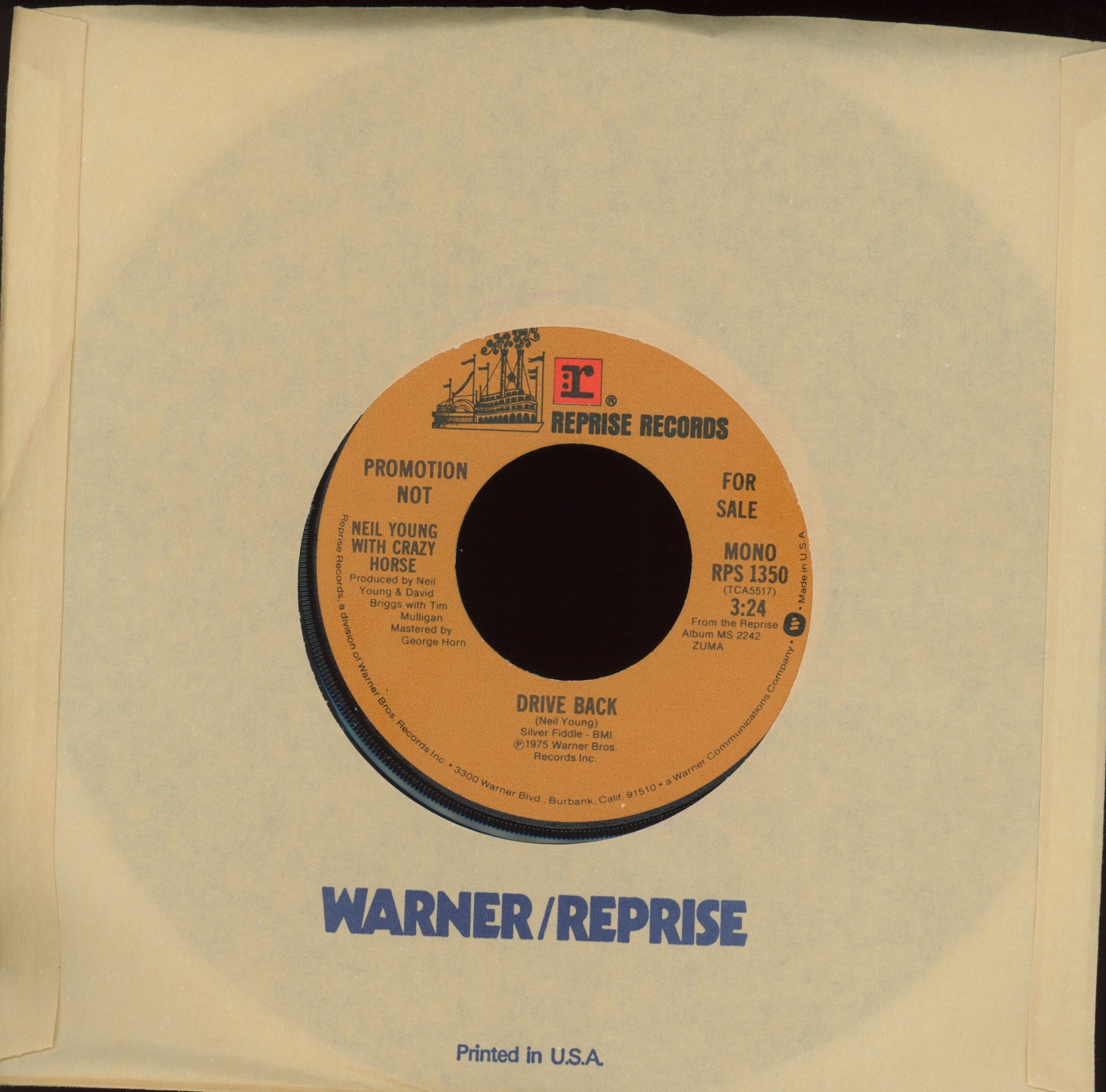 Neil Young & Crazy Horse - Drive Back on Reprise Promo
