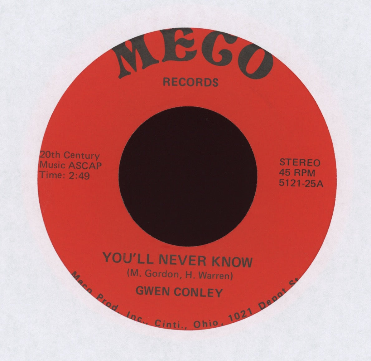 Gwen Conley - You'll Never Know on Meco