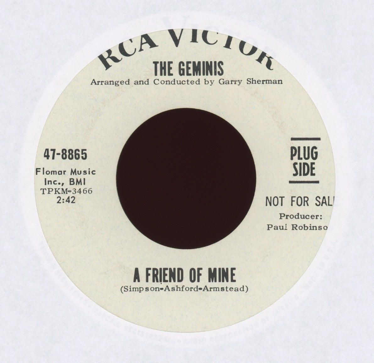 The Geminis - You Put A Hurtin' On Me on RCA Promo