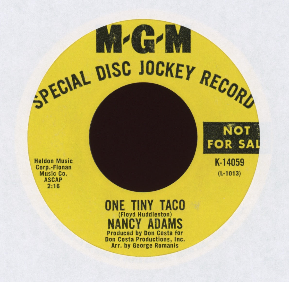 Nancy Adams - California Dream Boy on MGM Promo