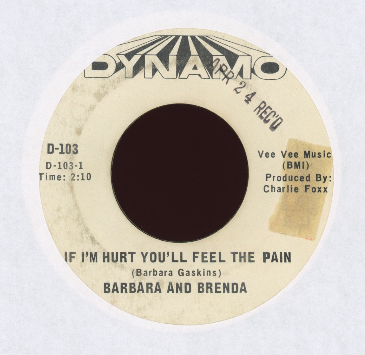 Barbara And Brenda - If I'm Hurt You'll Feel The Pain on Dynamo Promo