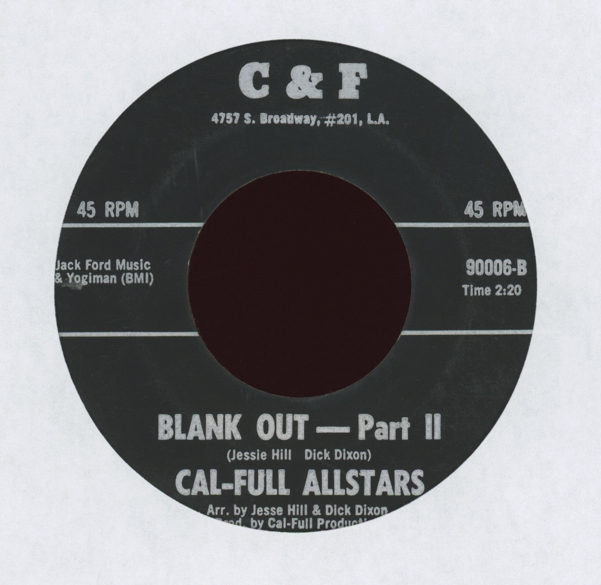 Cal-Full Allstars - Blank Out on C & F