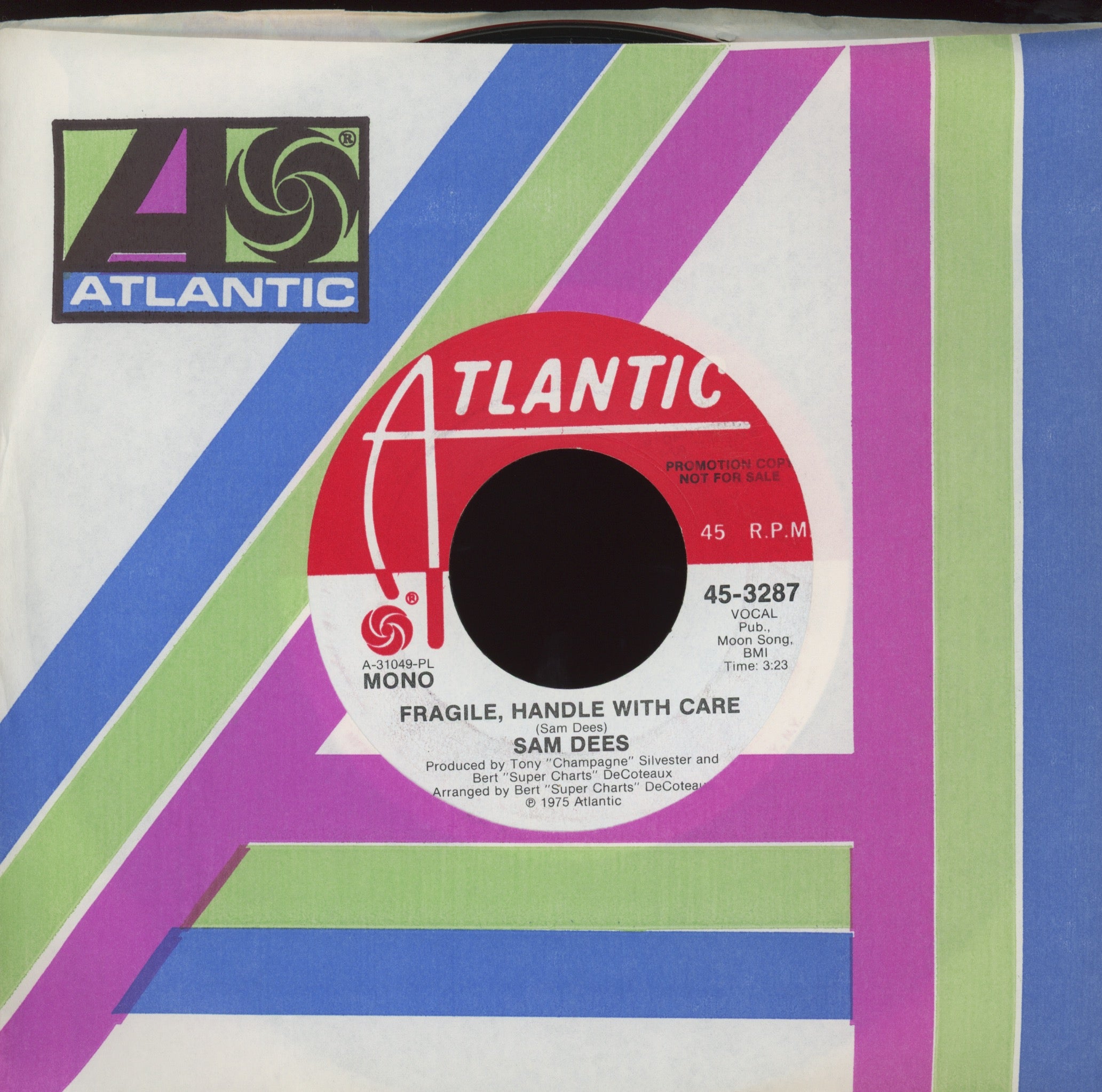 Sam Dees - Fragile, Handle With Care on Atlantic Promo