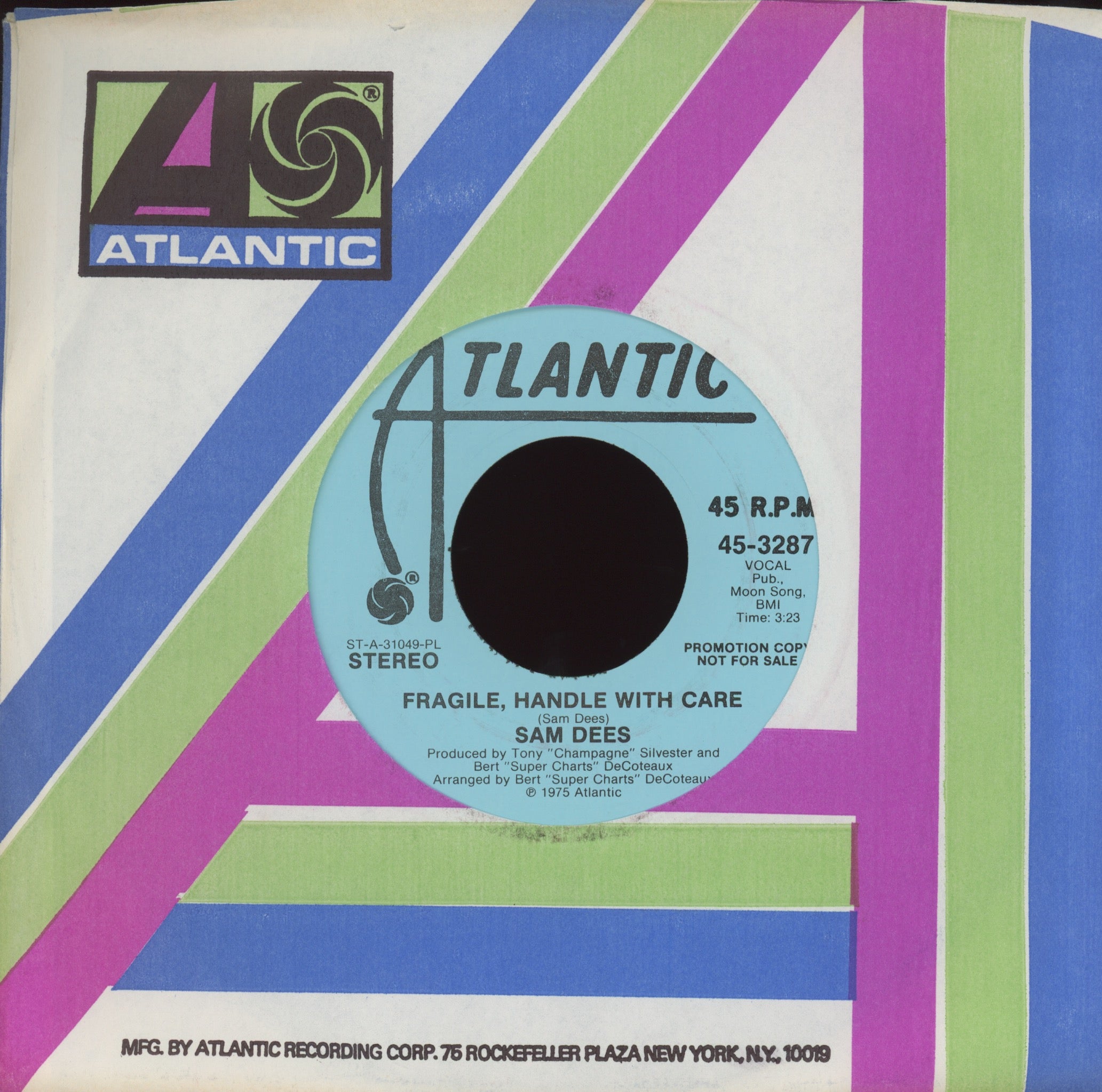 Sam Dees - Fragile, Handle With Care on Atlantic Promo