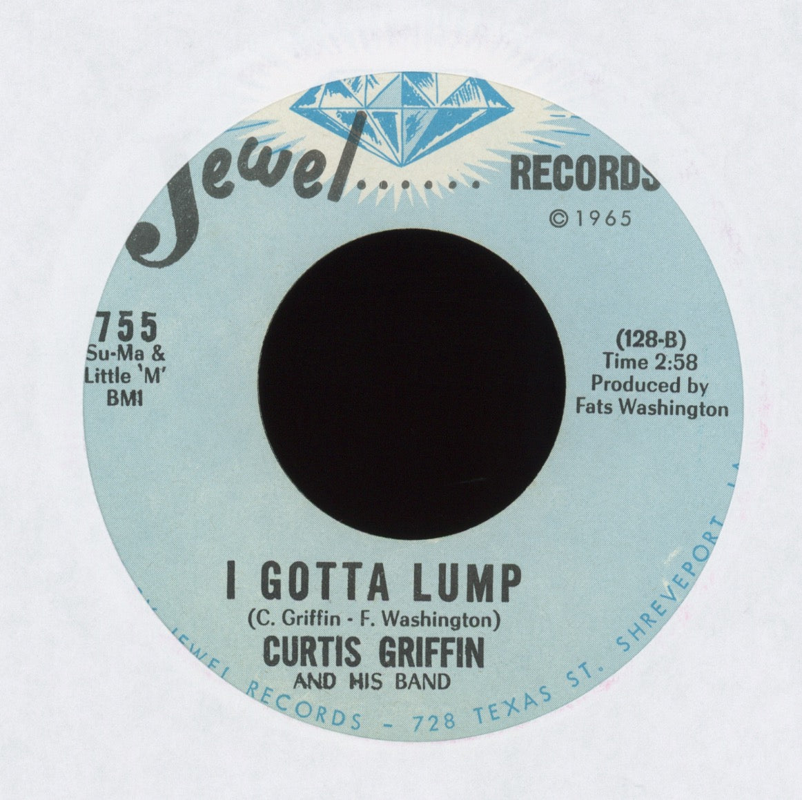 Curtis Griffin And His Band - I Gotta Lump on Jewel