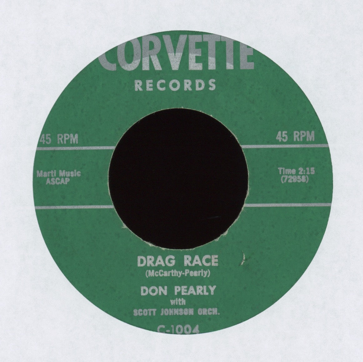 Don Pearly - Drag Race / Crazy-Crazy on Corvette