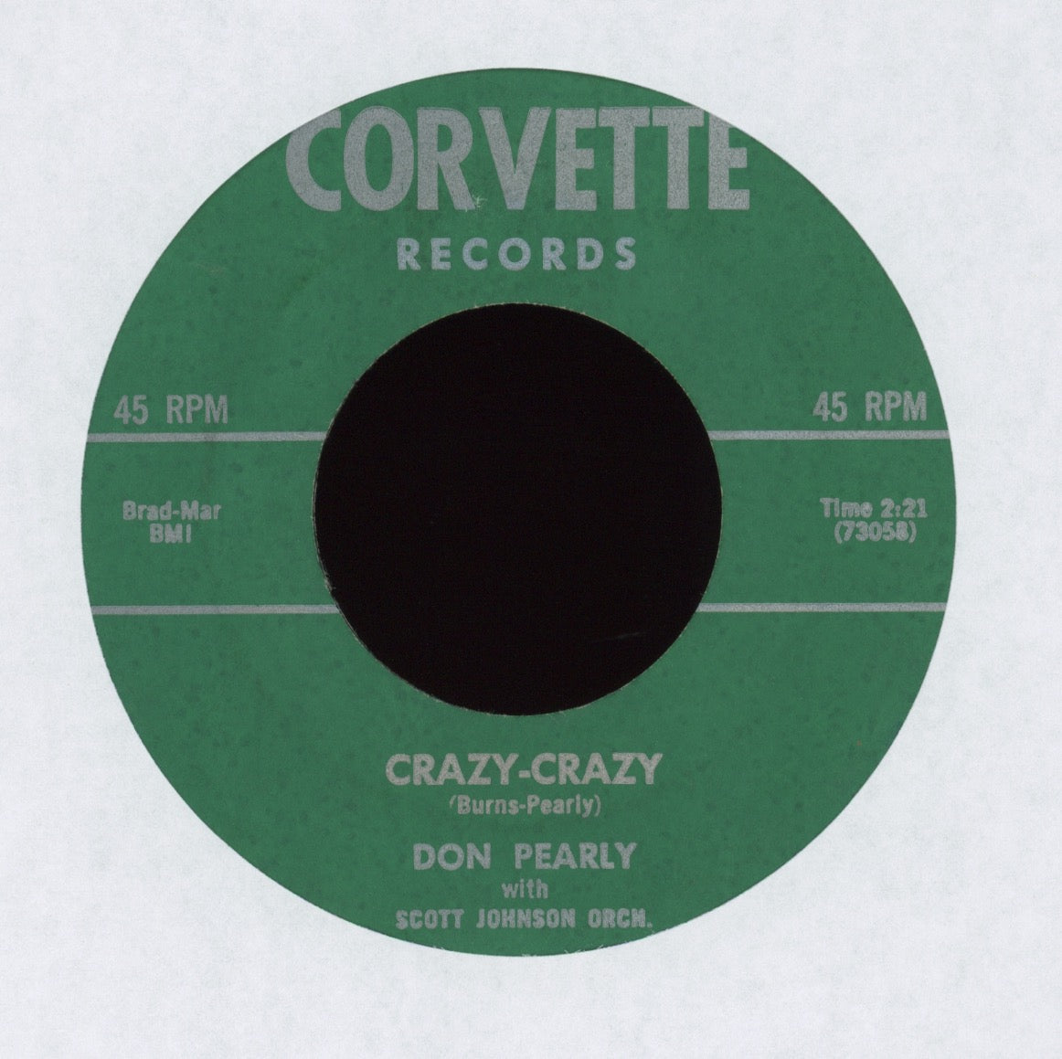 Don Pearly - Drag Race / Crazy-Crazy on Corvette