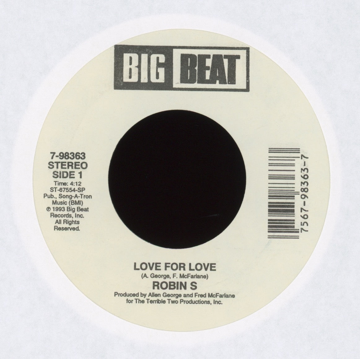 Robin S. - Love For Love on Big Big Beat