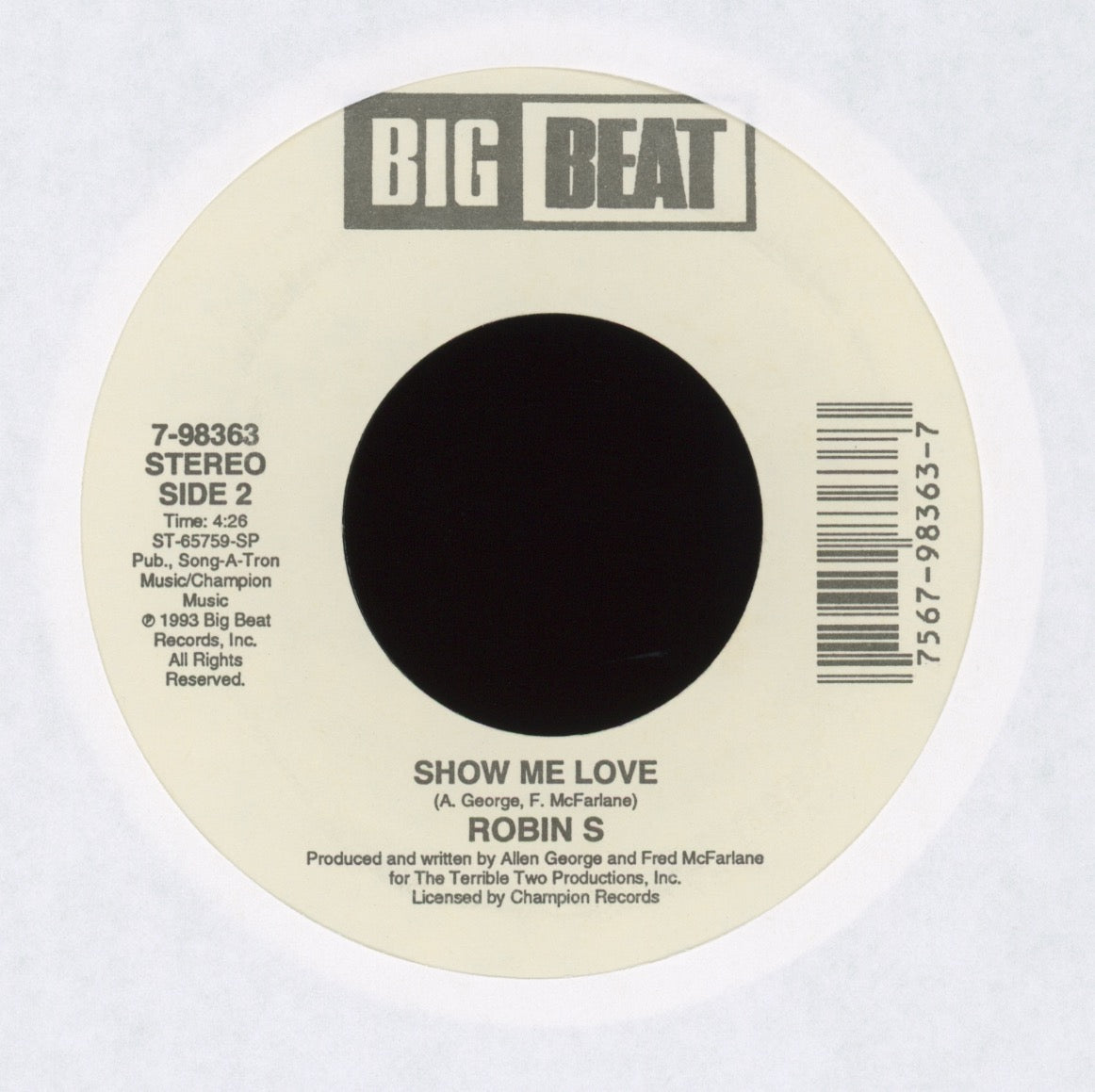 Robin S. - Love For Love on Big Big Beat