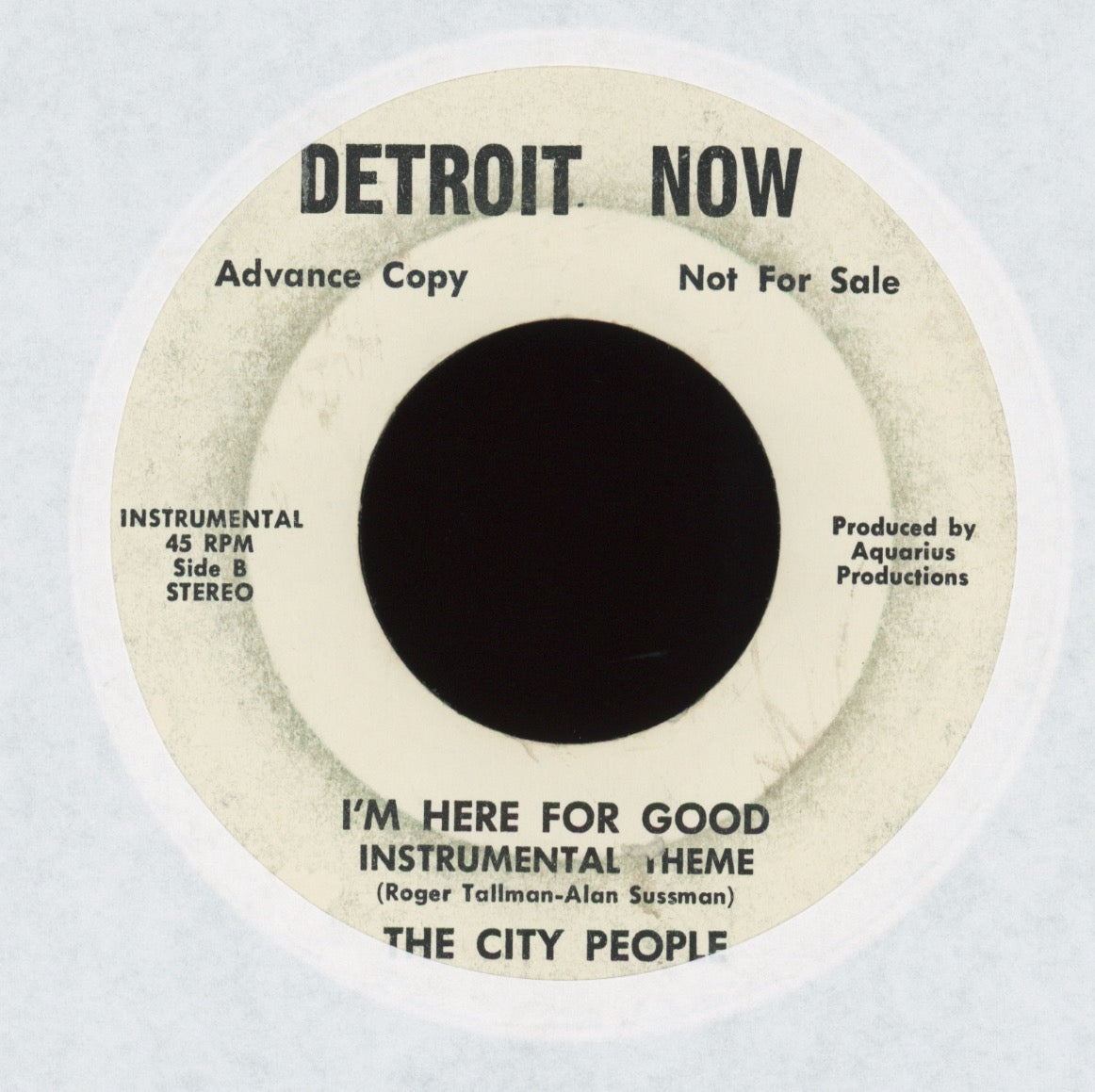 The City People - I'm Here For Good on Detroit Now Promo