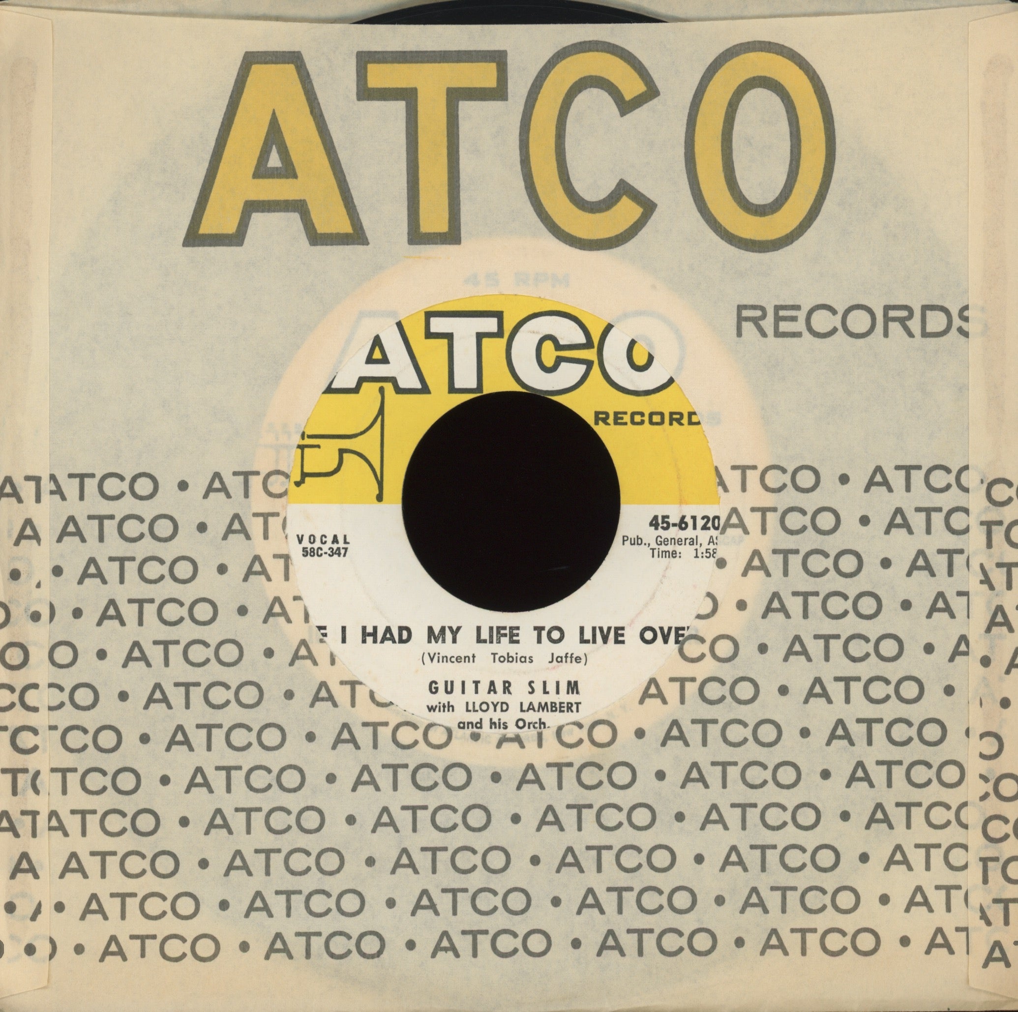 Guitar Slim - If I Had My Life To Live Over on Atco