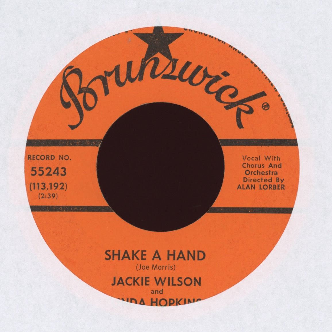 Jackie Wilson and Linda Hopkins - Shake A Hand on Brunswick