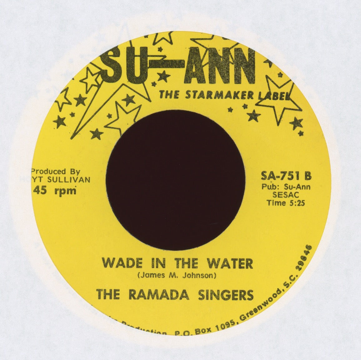 The Ramada Singers - Wade In The Water on Su-Ann