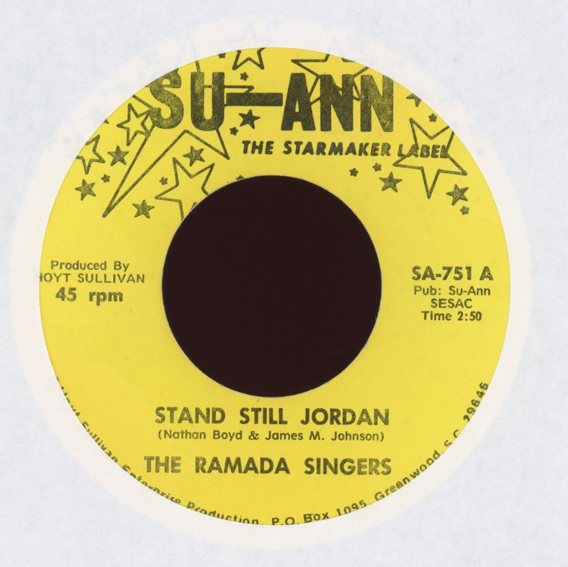 The Ramada Singers - Wade In The Water on Su-Ann