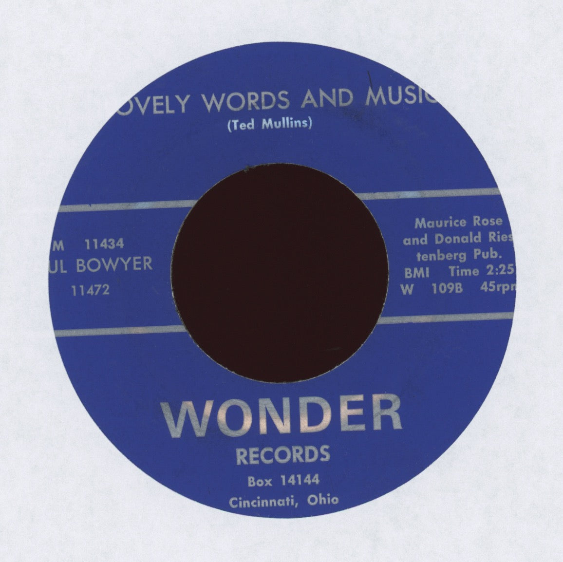 Paul Bowyer - Lovely Words And Music on Wonder
