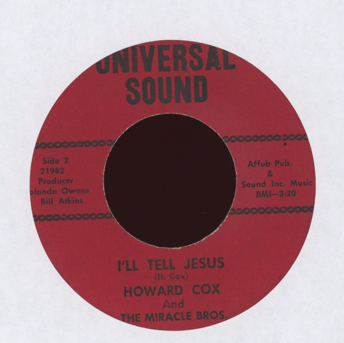 Howard Cox - I'll Tell Jesus on Universal Sound