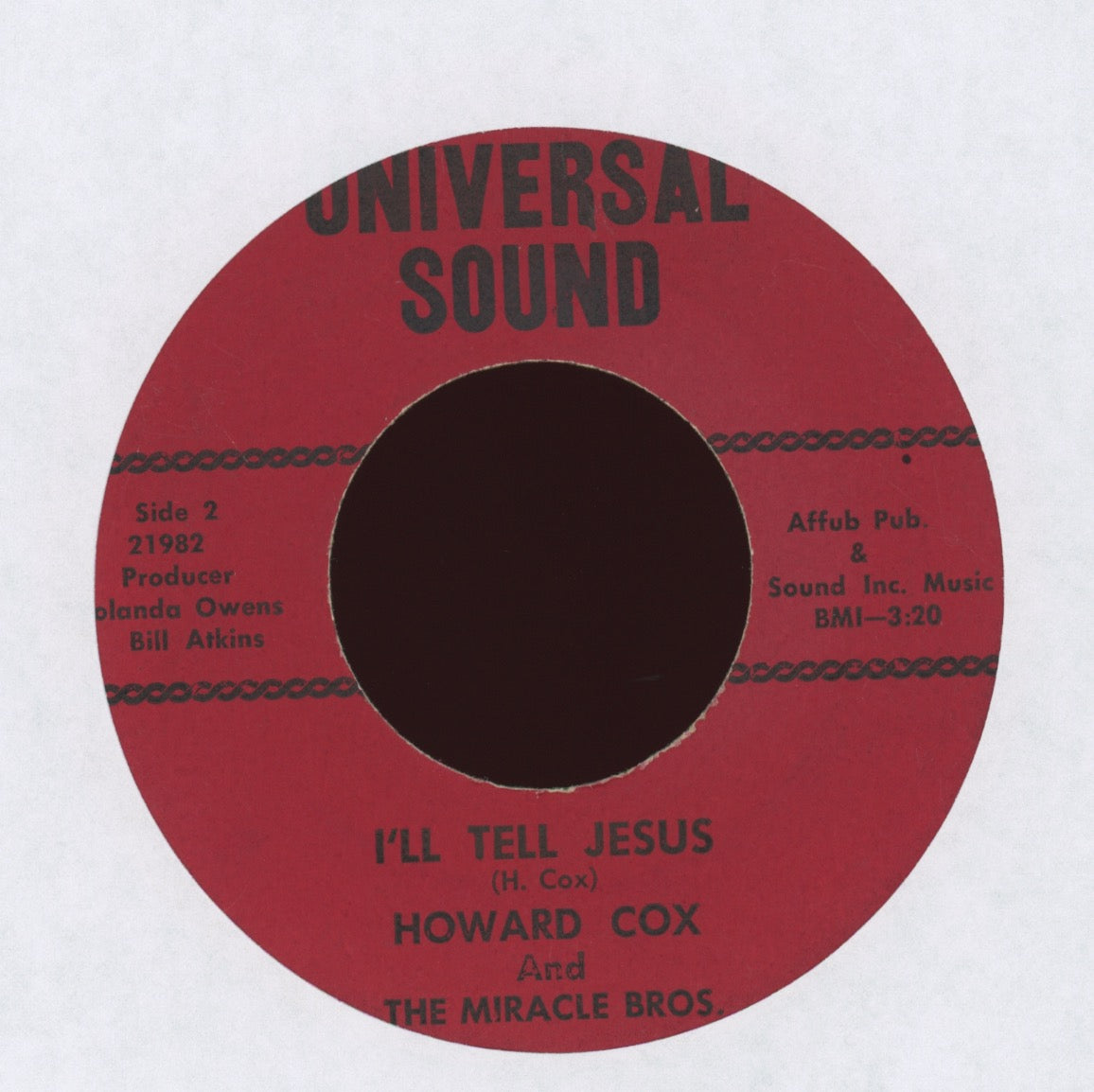 Howard Cox - I'll Tell Jesus on Universal Sound