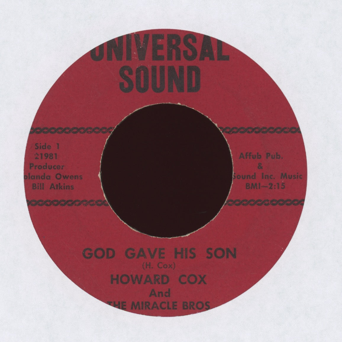 Howard Cox - I'll Tell Jesus on Universal Sound