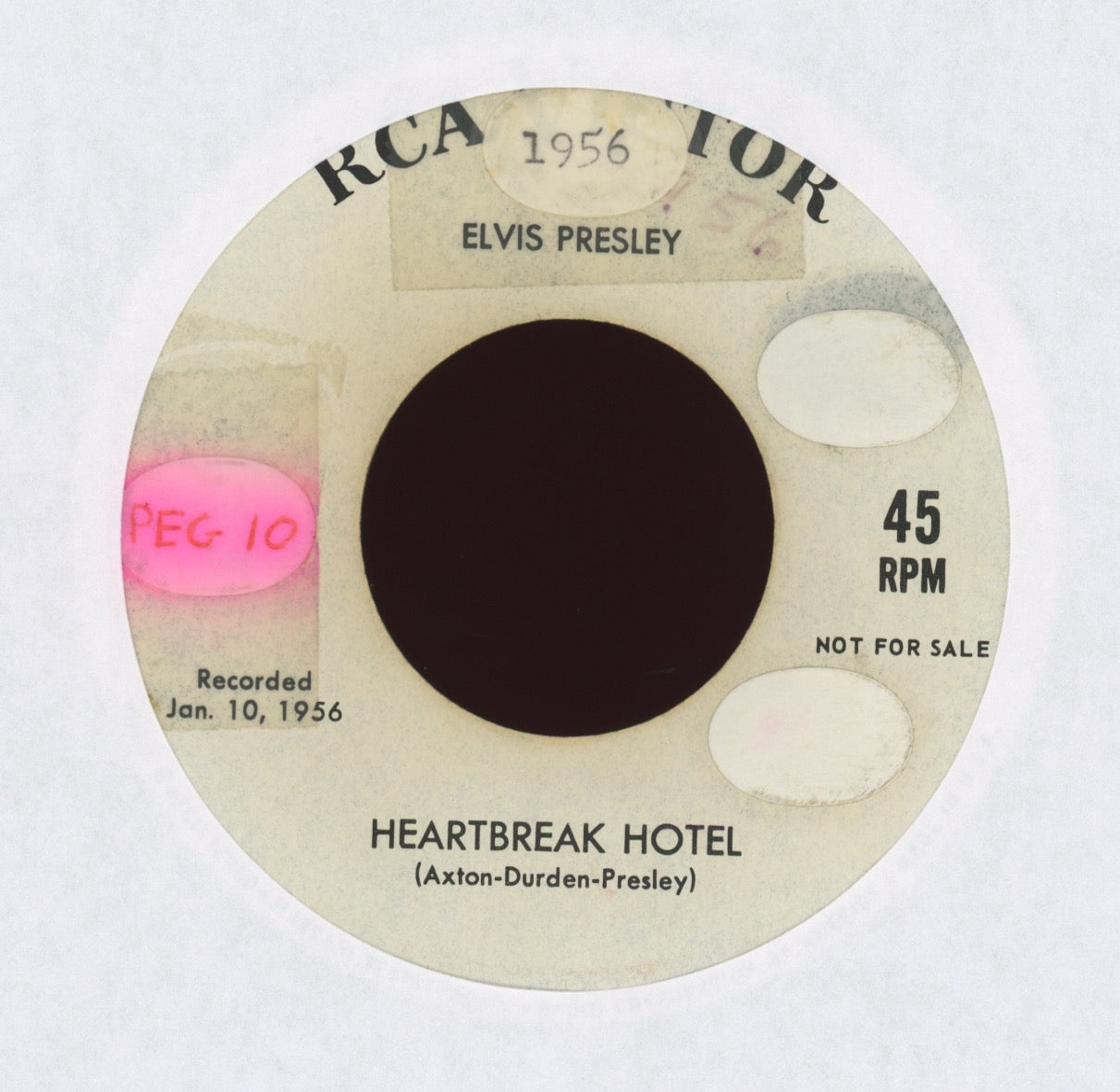 Elvis Presley - Heartbreak Hotel / I Was The One on RCA Promo Gold Standard