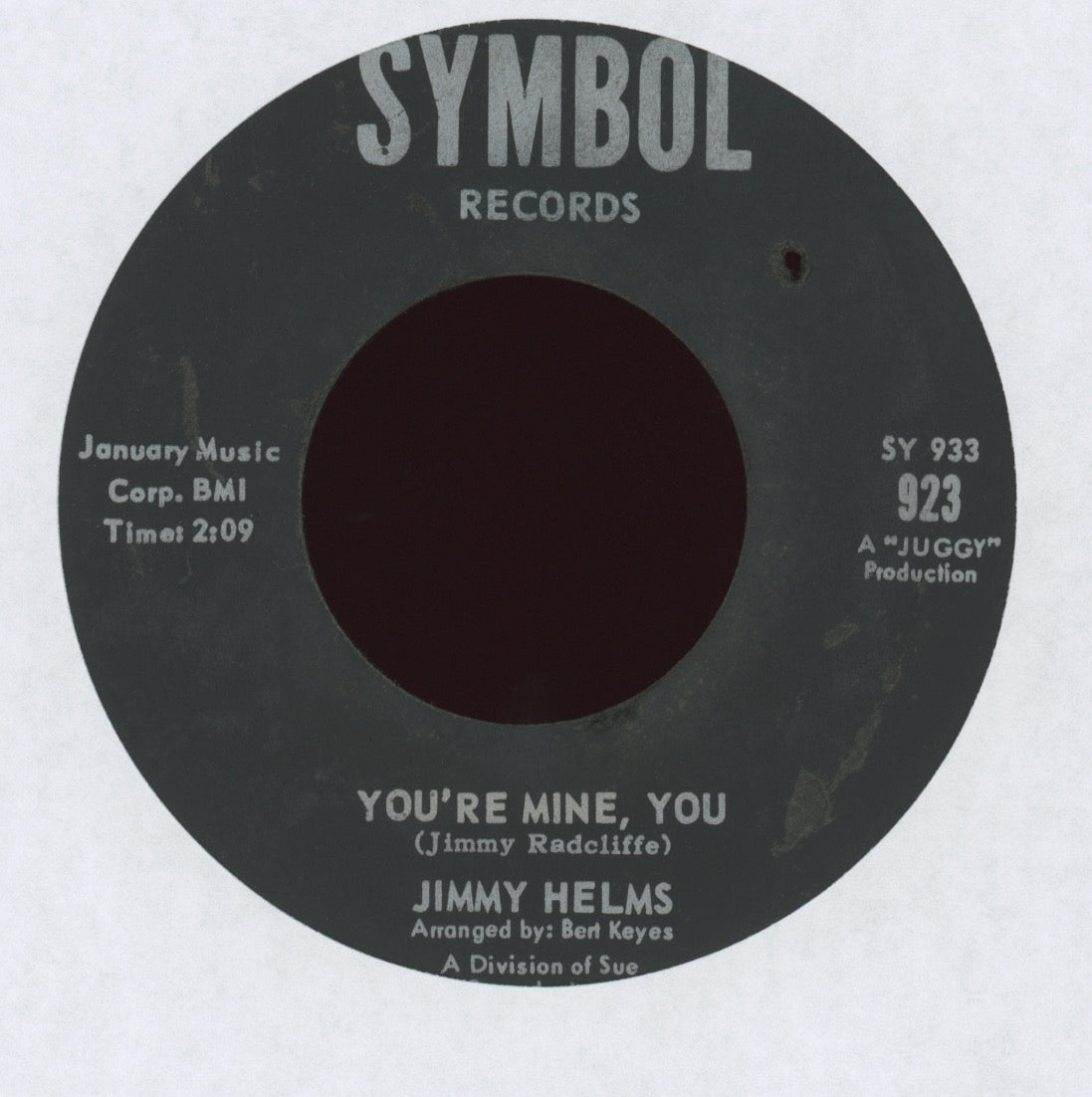 Jimmy Helms - You're Mine, You / Susie's Gone on Symbol