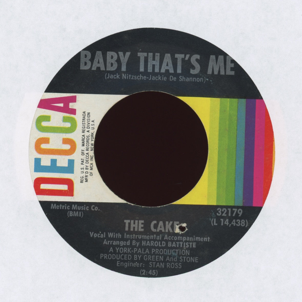 The Cake - Baby That's Me on Decca