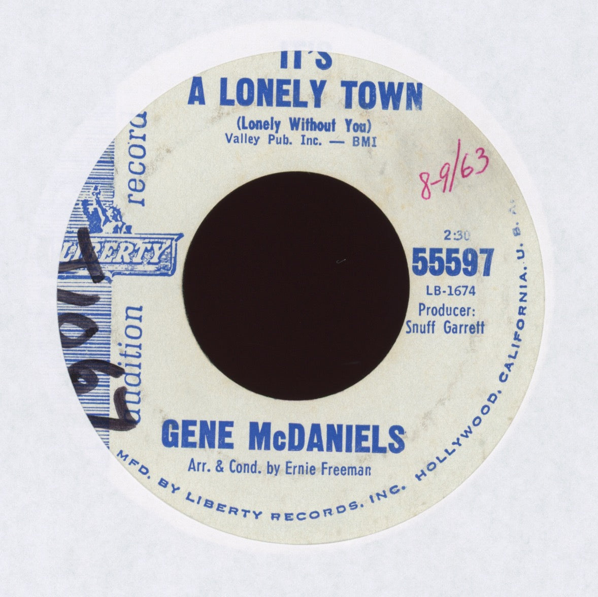 Eugene McDaniels - It's A Lonely Town (Lonely Without You) on Liberty Promo