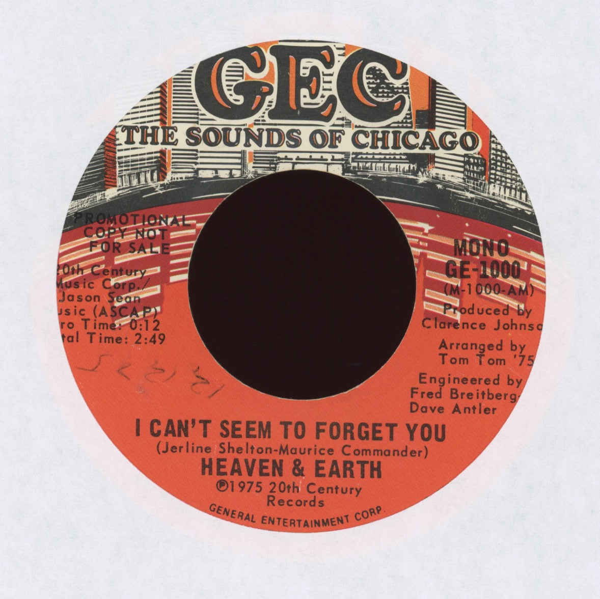 Heaven And Earth  - I Can't Seem To Forget You on GEC Promo
