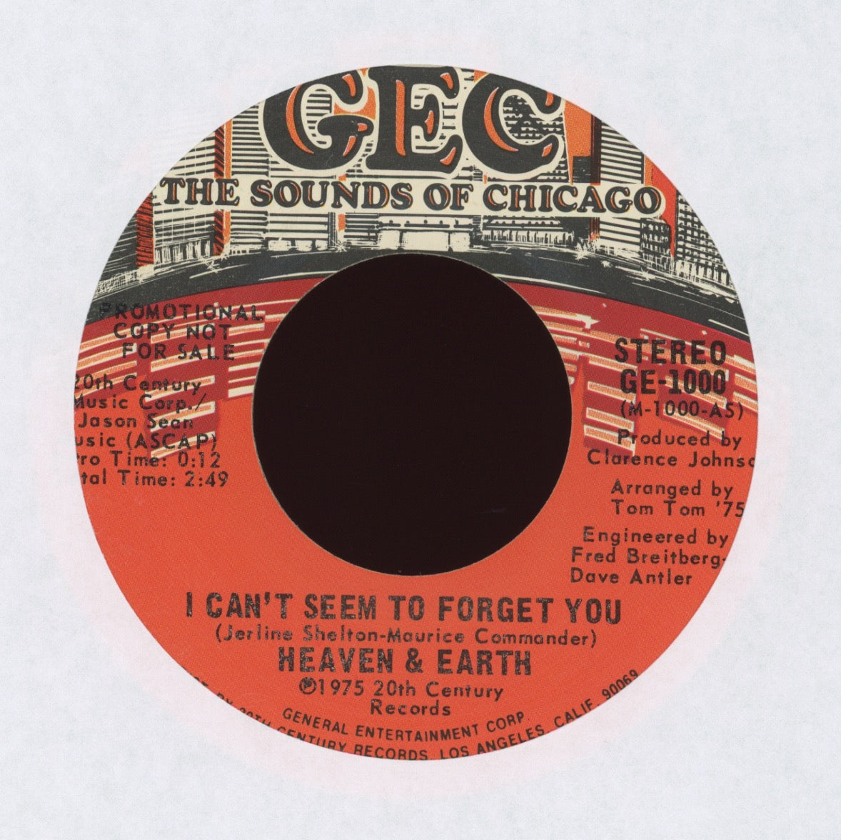 Heaven And Earth  - I Can't Seem To Forget You on GEC Promo