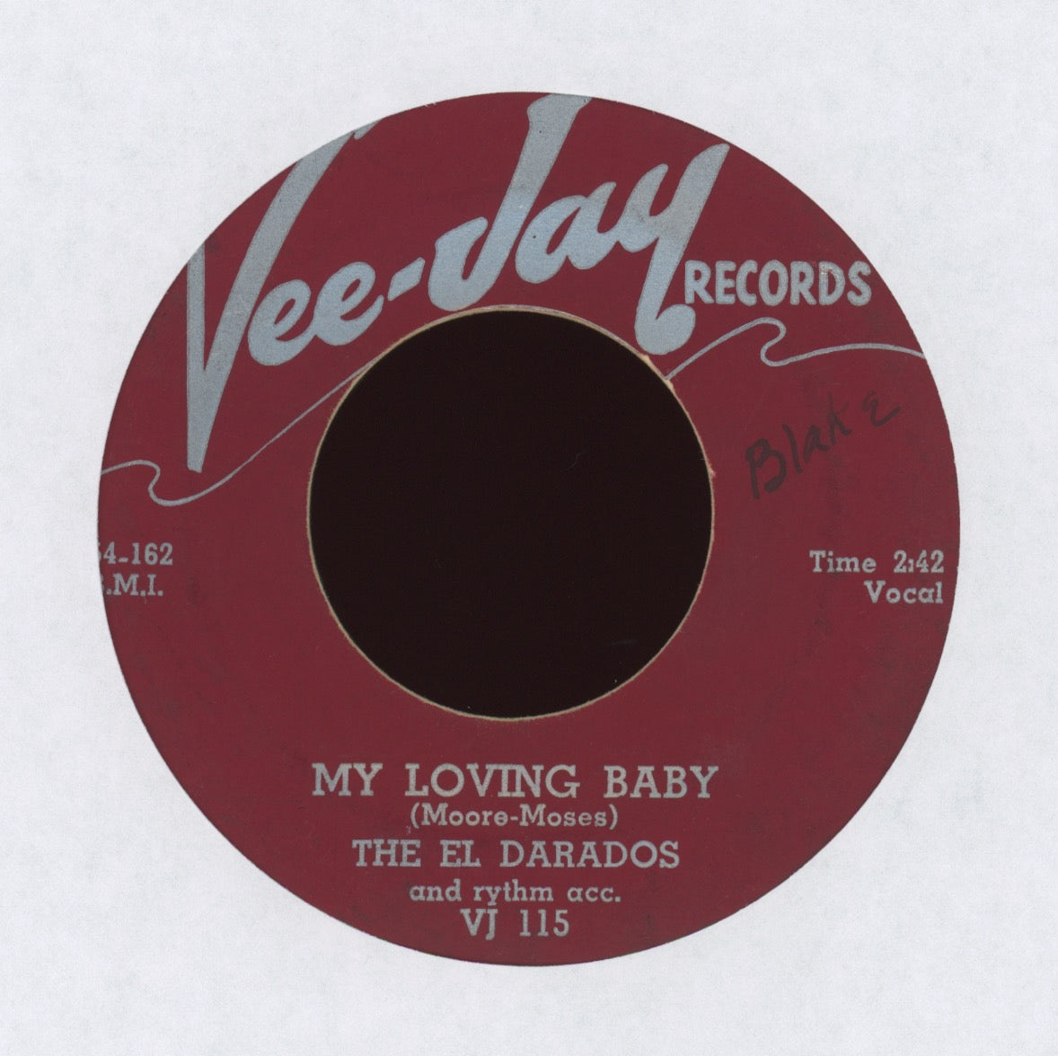 The El Darados - My Loving Baby on Vee Jay El Dorados Rare Misprint