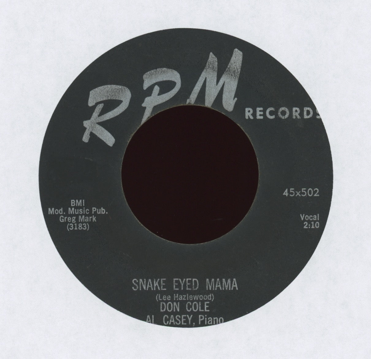 Don Cole - Snake Eyed Mama on RPM