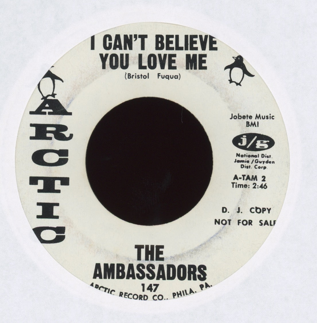 The Ambassadors - I Really Love You / I Can't Believe You Love Me on Arctic Promo