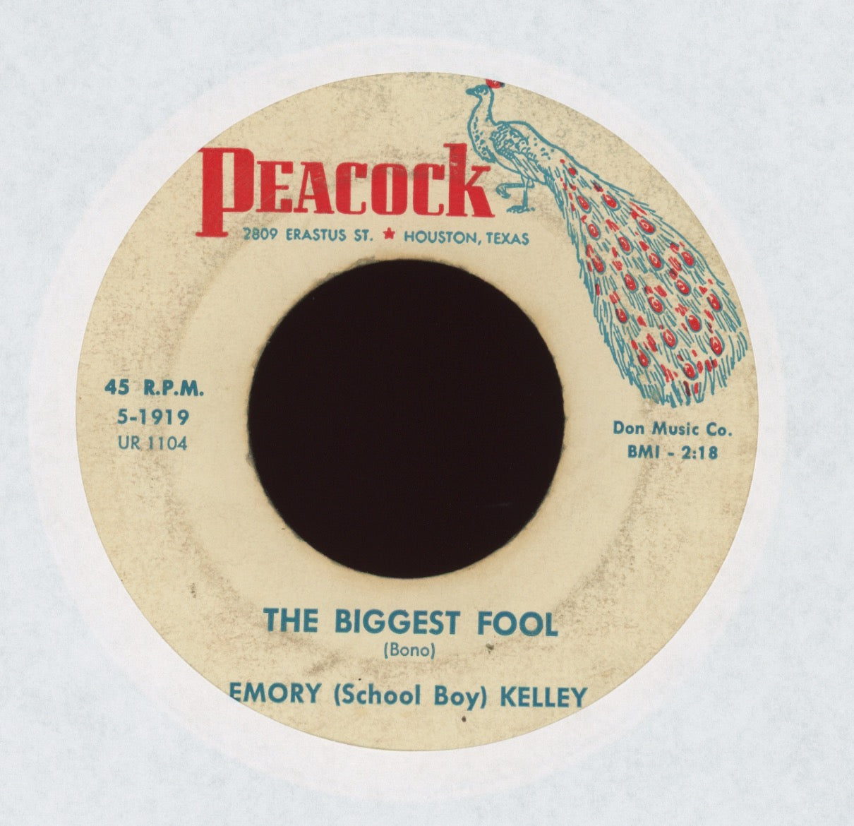 Emory (School Boy) Kelley - The Biggest Fool on Peacock Emorise Kelley